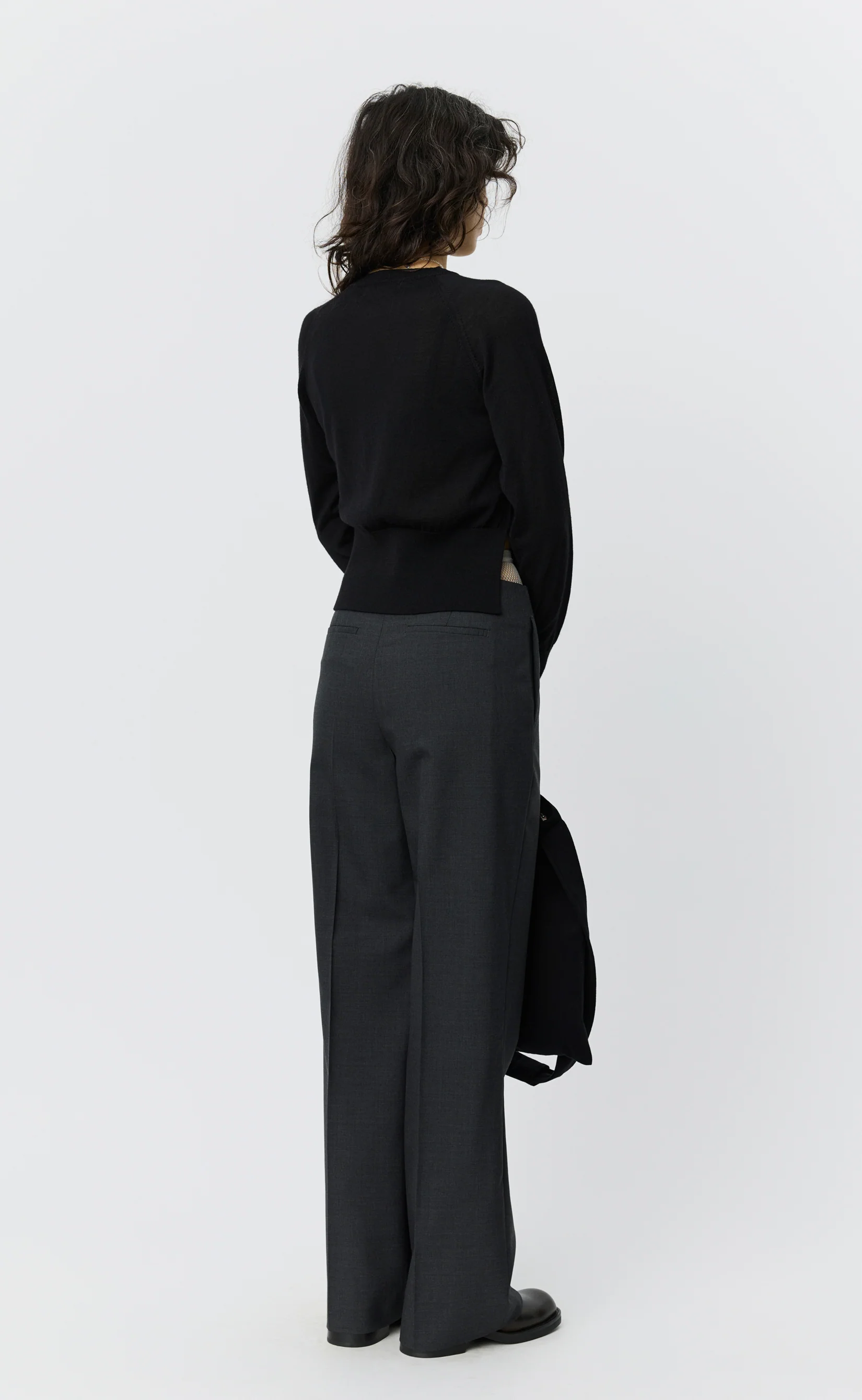 Appointment Cardigan - Black Merino Silk - Image 3