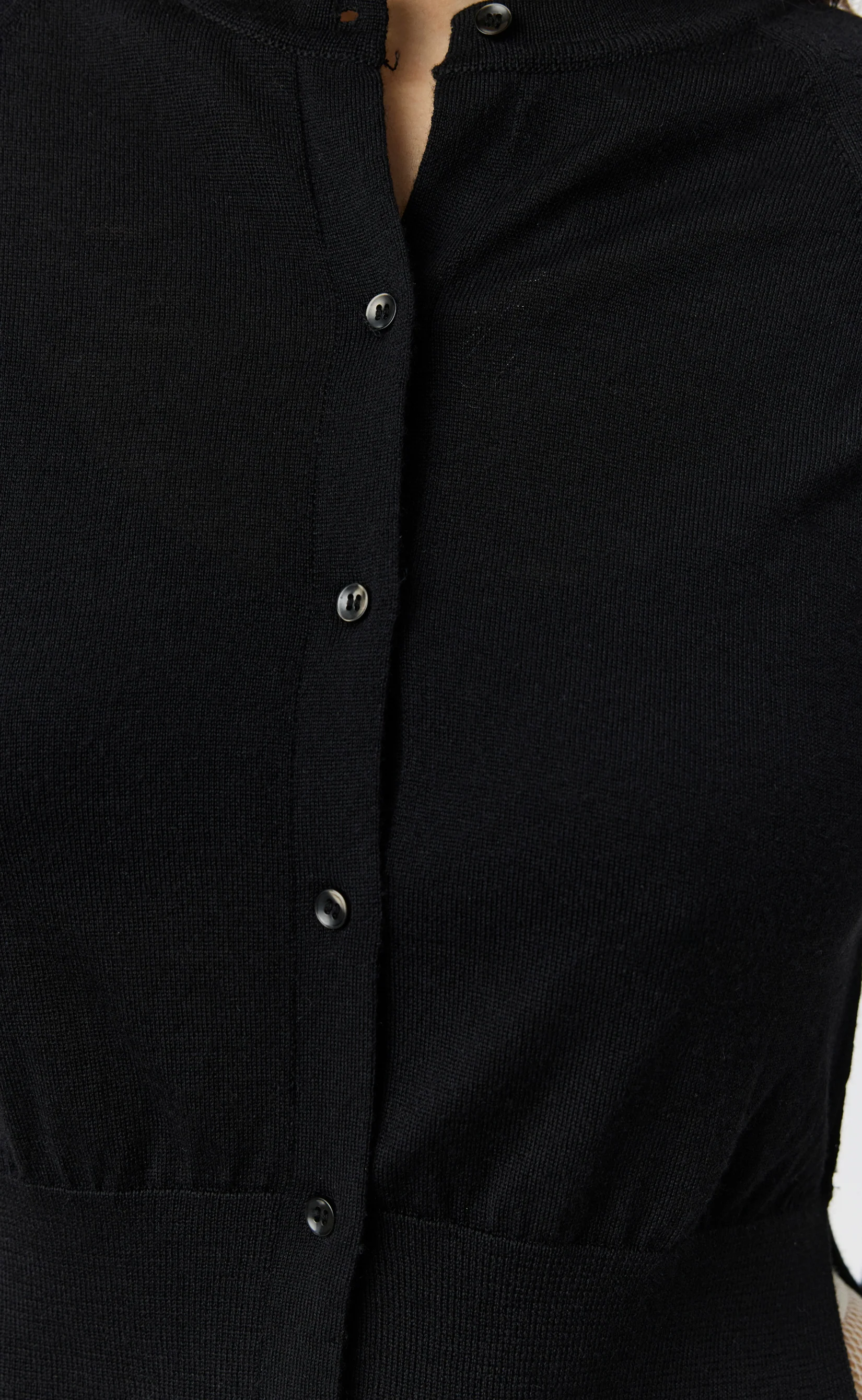 Appointment Cardigan - Black Merino Silk - Image 4