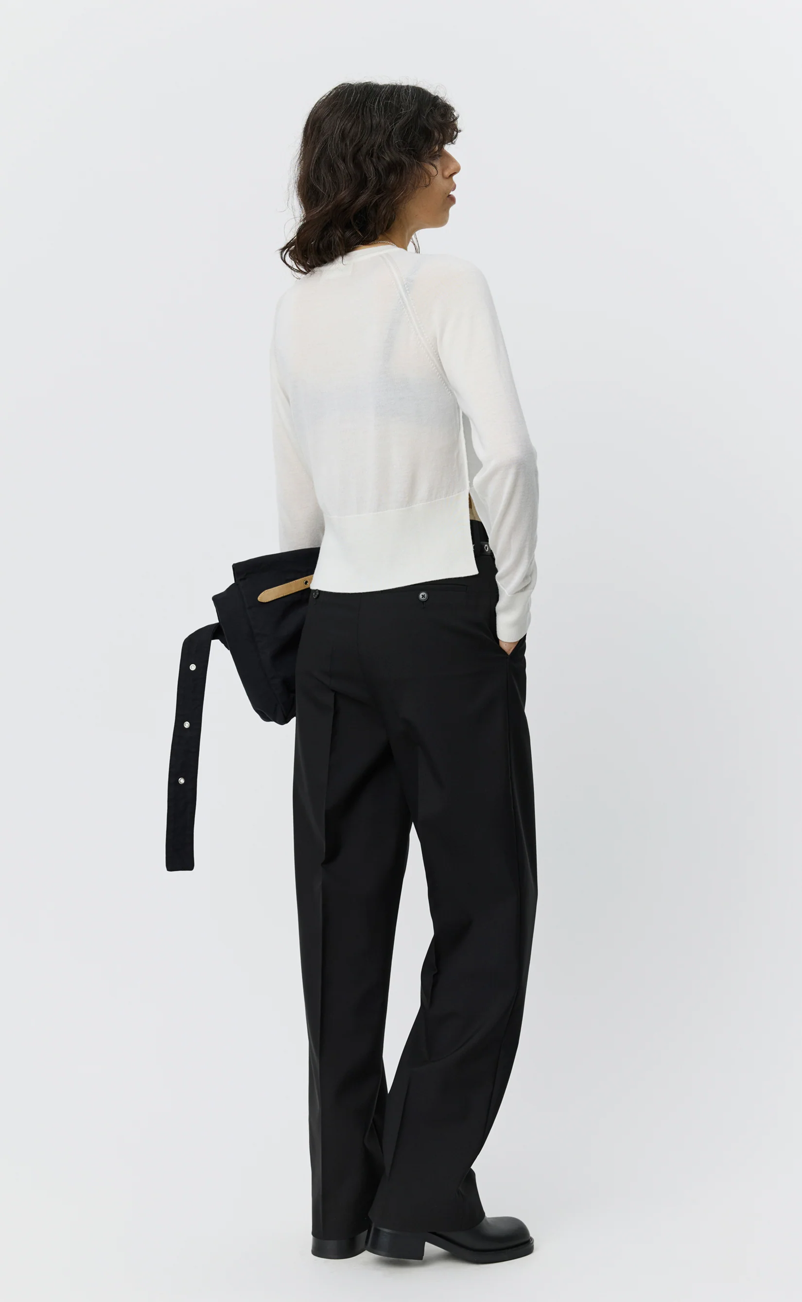 Appointment Cardigan - Ecru Merino Silk - Image 4