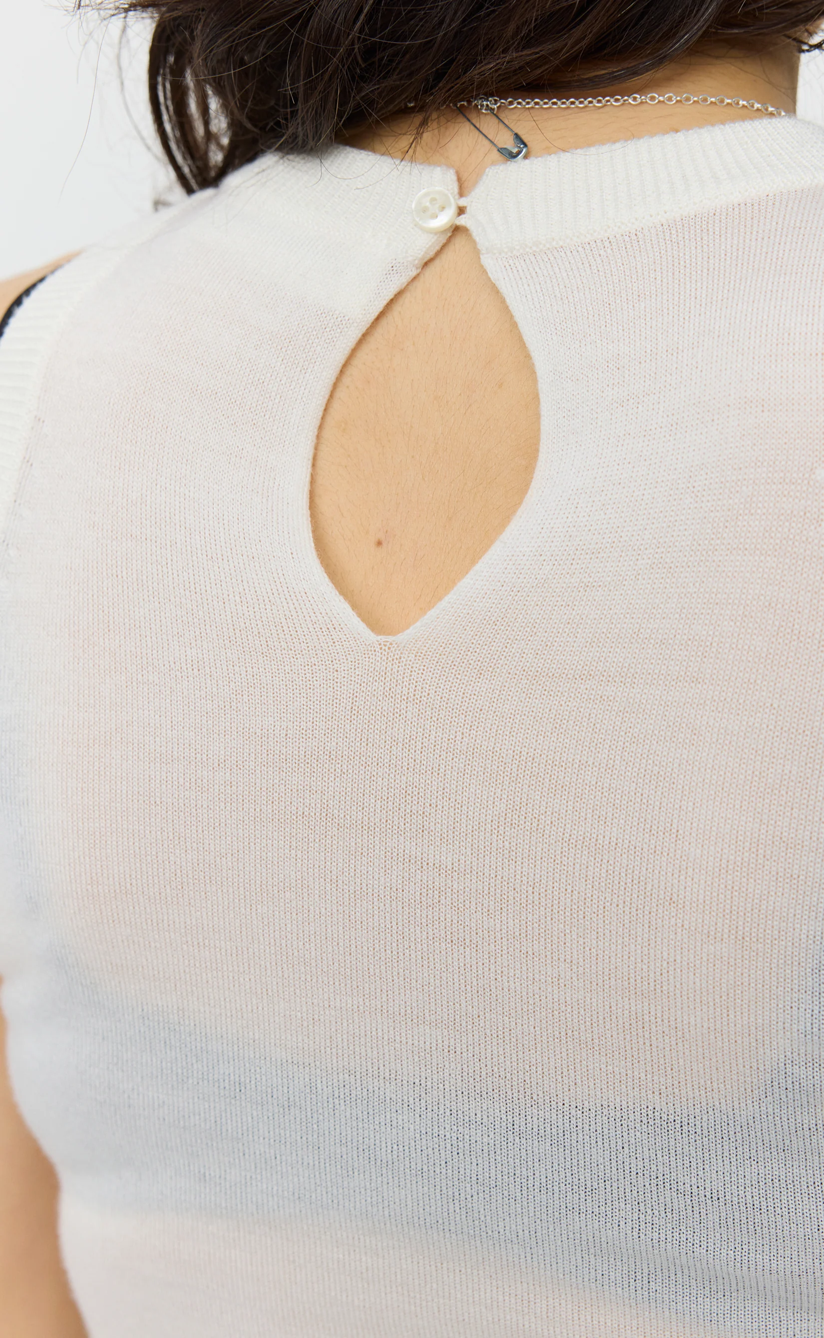 Appointment Top - Ecru Merino Silk - Image 4