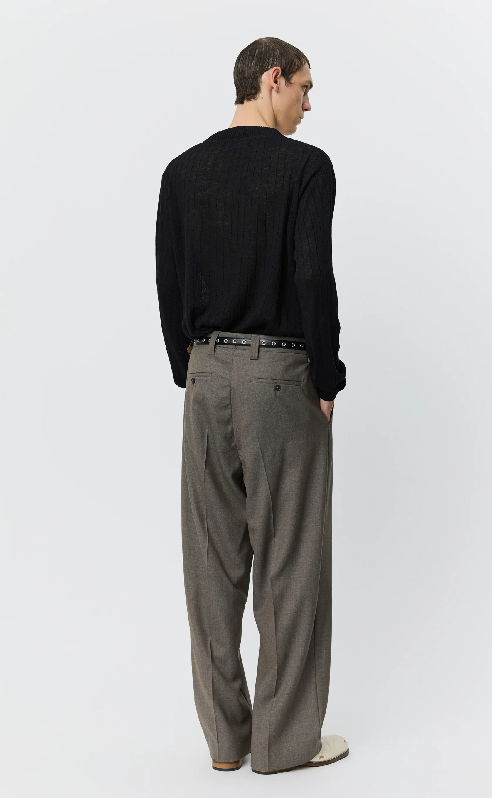 Classic Trousers - Light Taupe Wool - Image 4