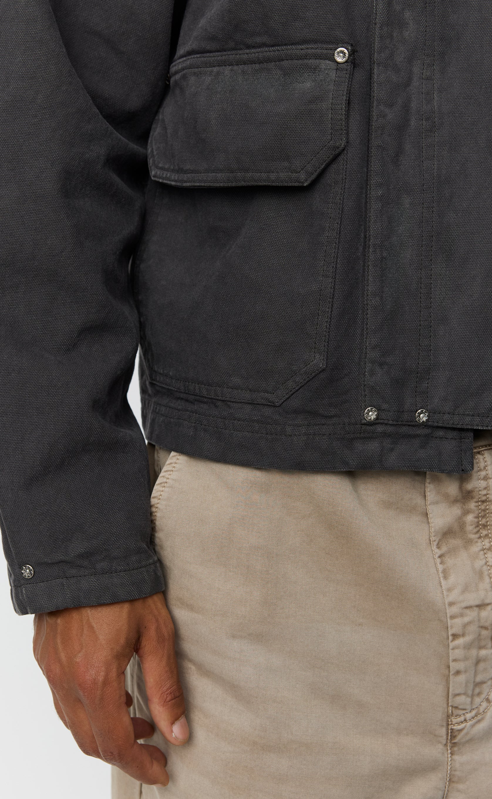 Courier Jacket - Washed Grey Canvas - Image 6