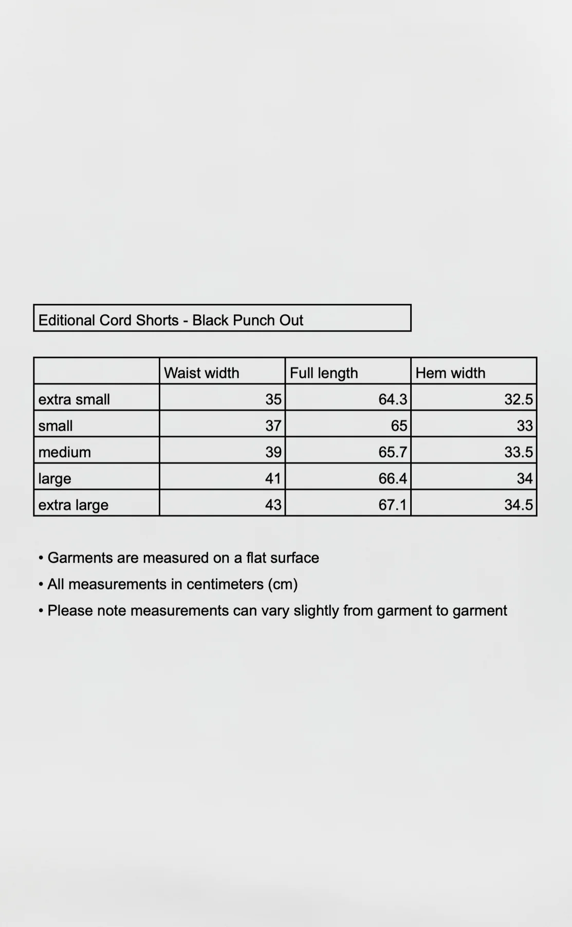 Editional Cord Shorts - Black Punch Out - Image 5
