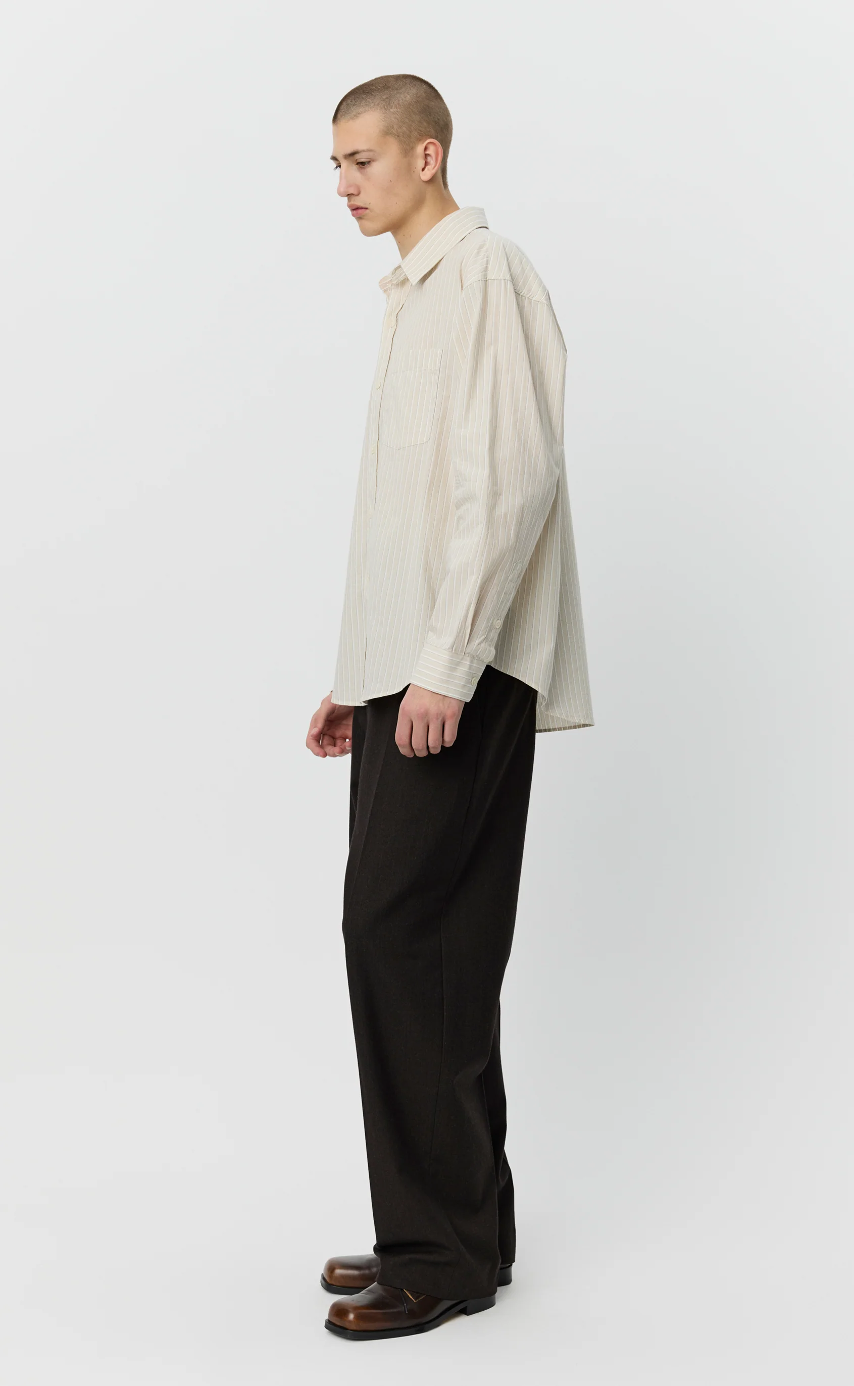 Executive Shirt - Light Brown Archive Stripe - Image 3