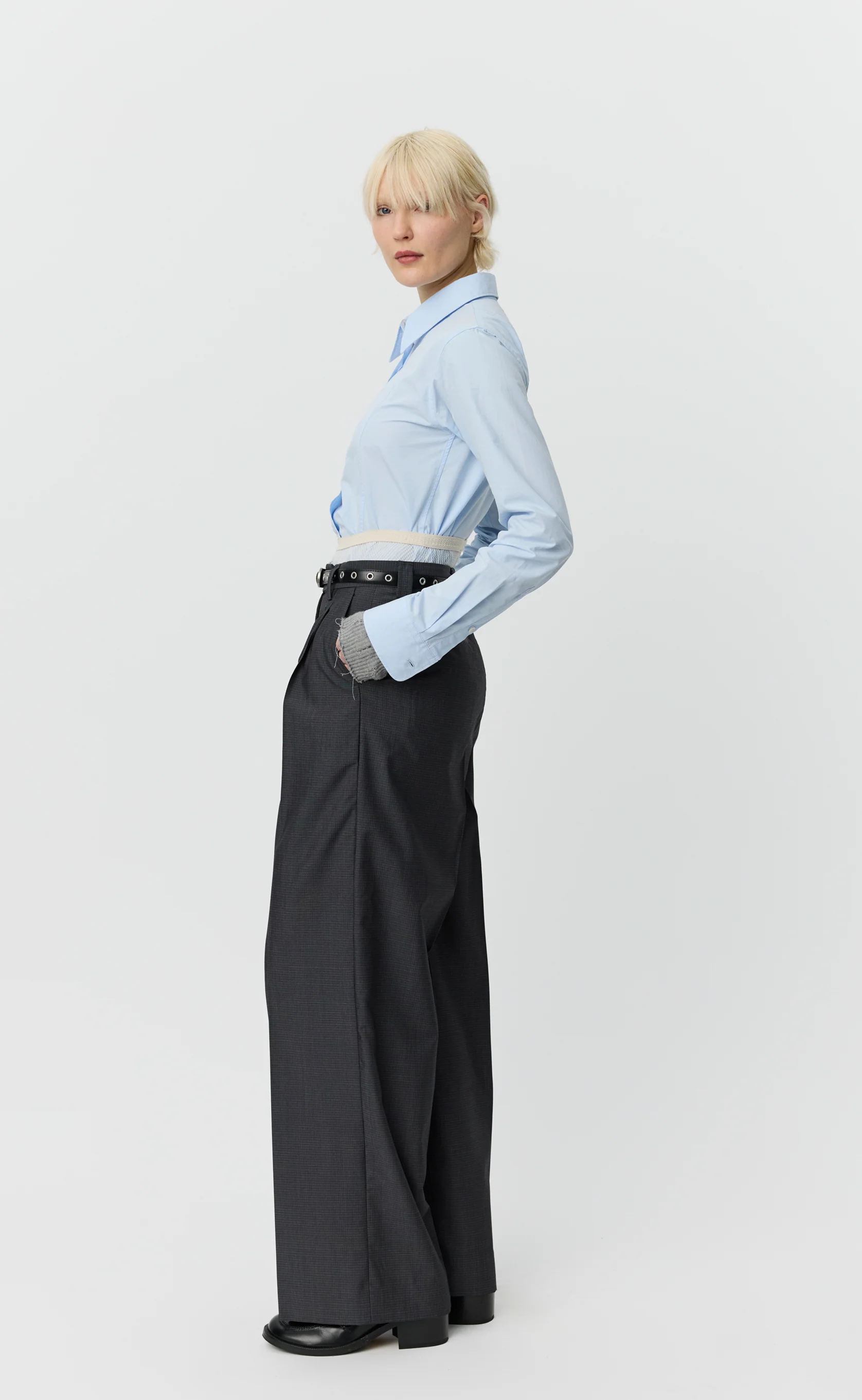 Favorite Trousers - Grey Micro Check - Image 3