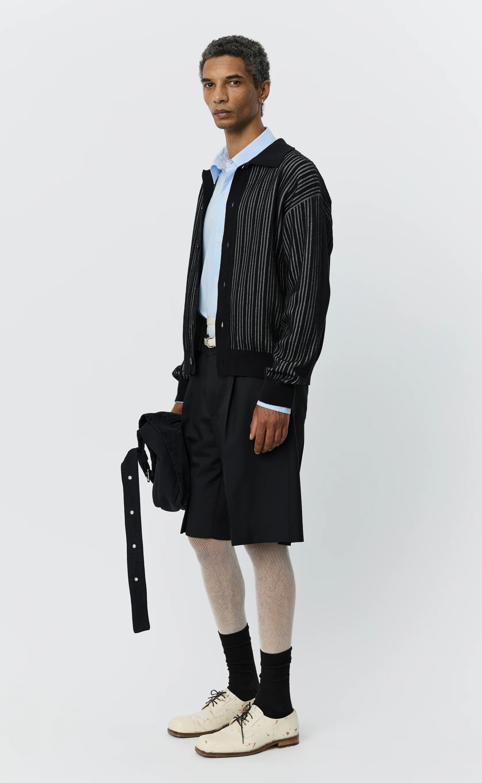 Formal Cardigan - Black Stripe - Image 3