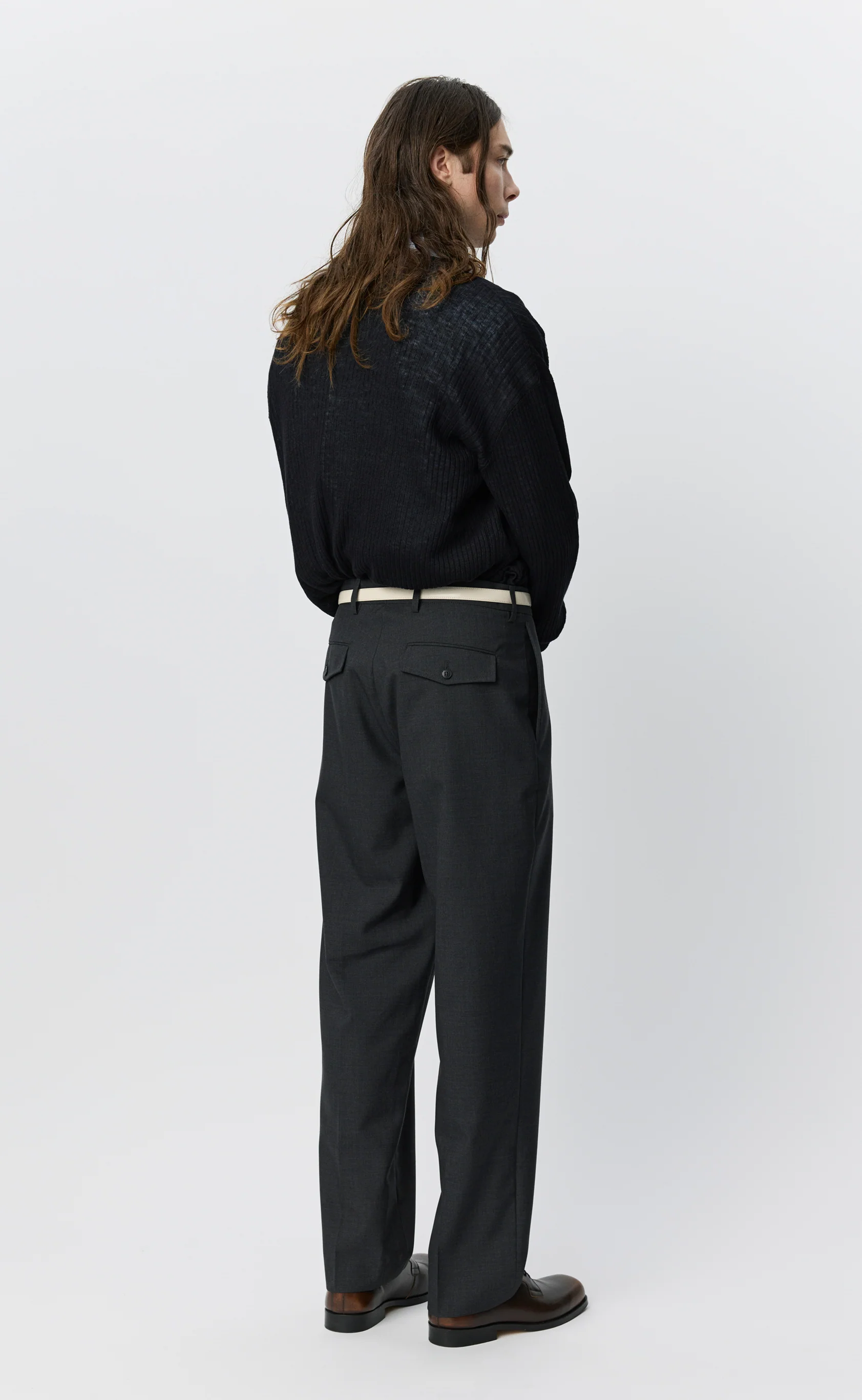 Formal Trousers - Dark Grey Tropical Wool - Image 3