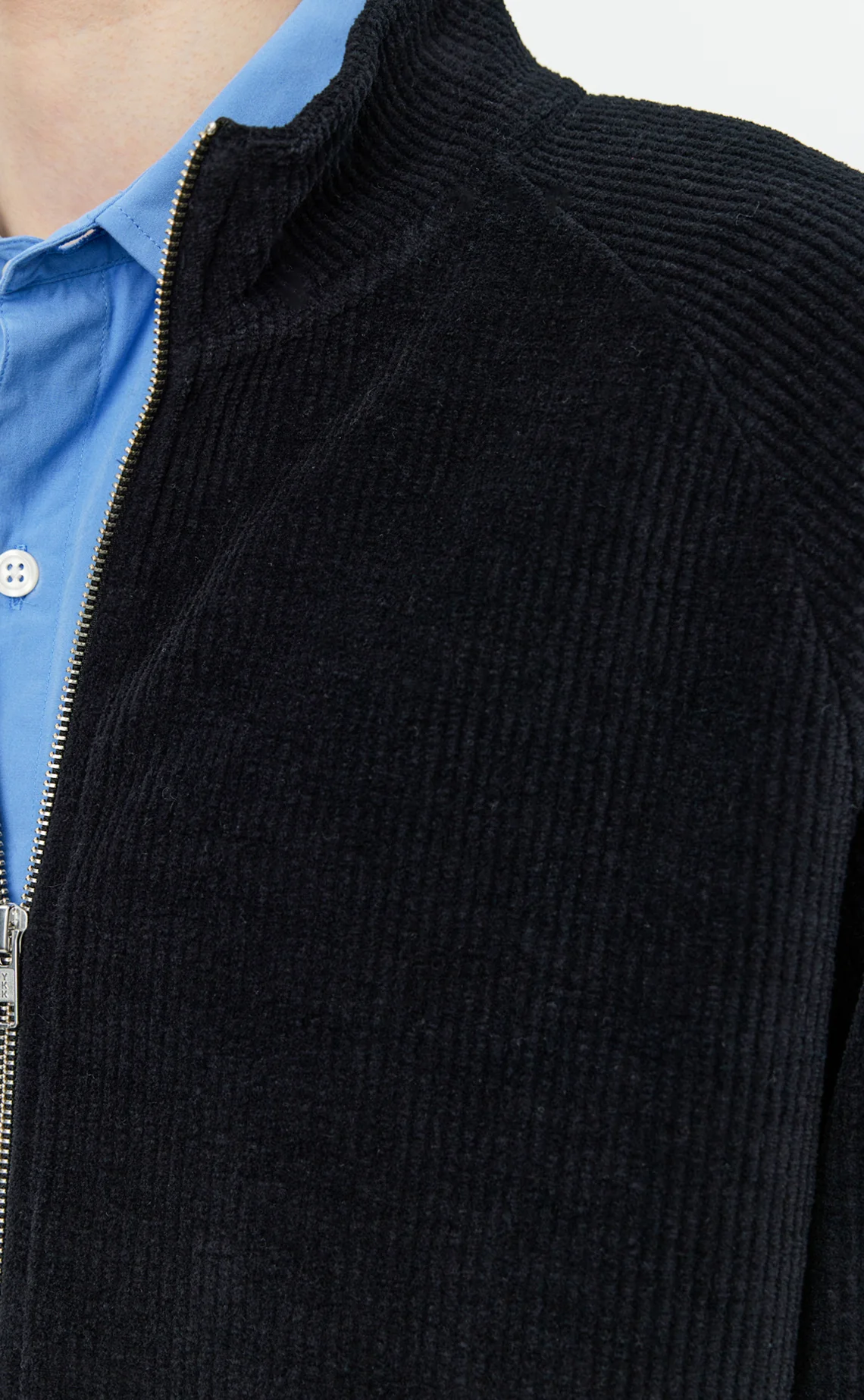 Leisure Zip Up - Black Jersey Cord - Image 5