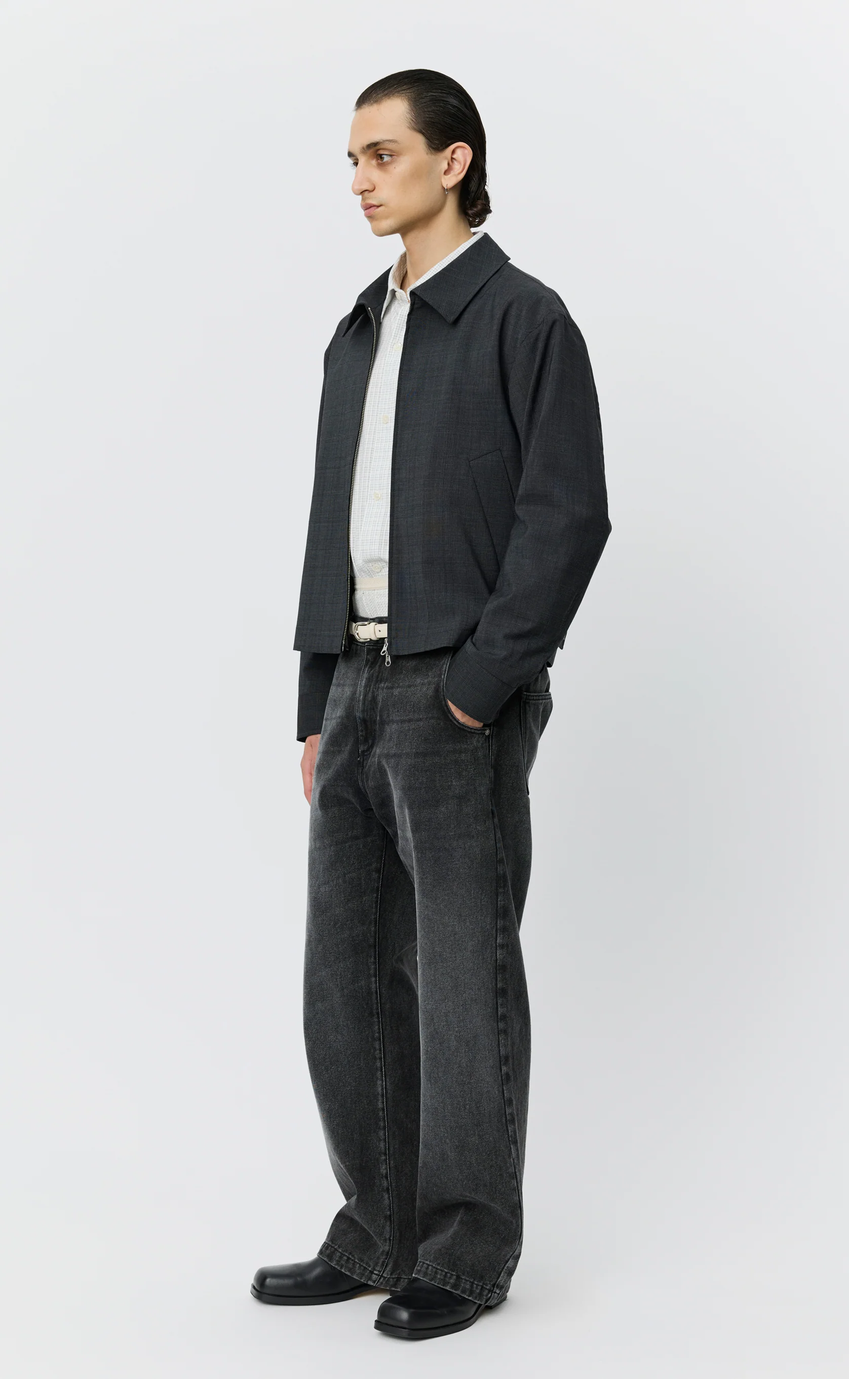 Mail Jacket - Dark Grey Check - Image 3