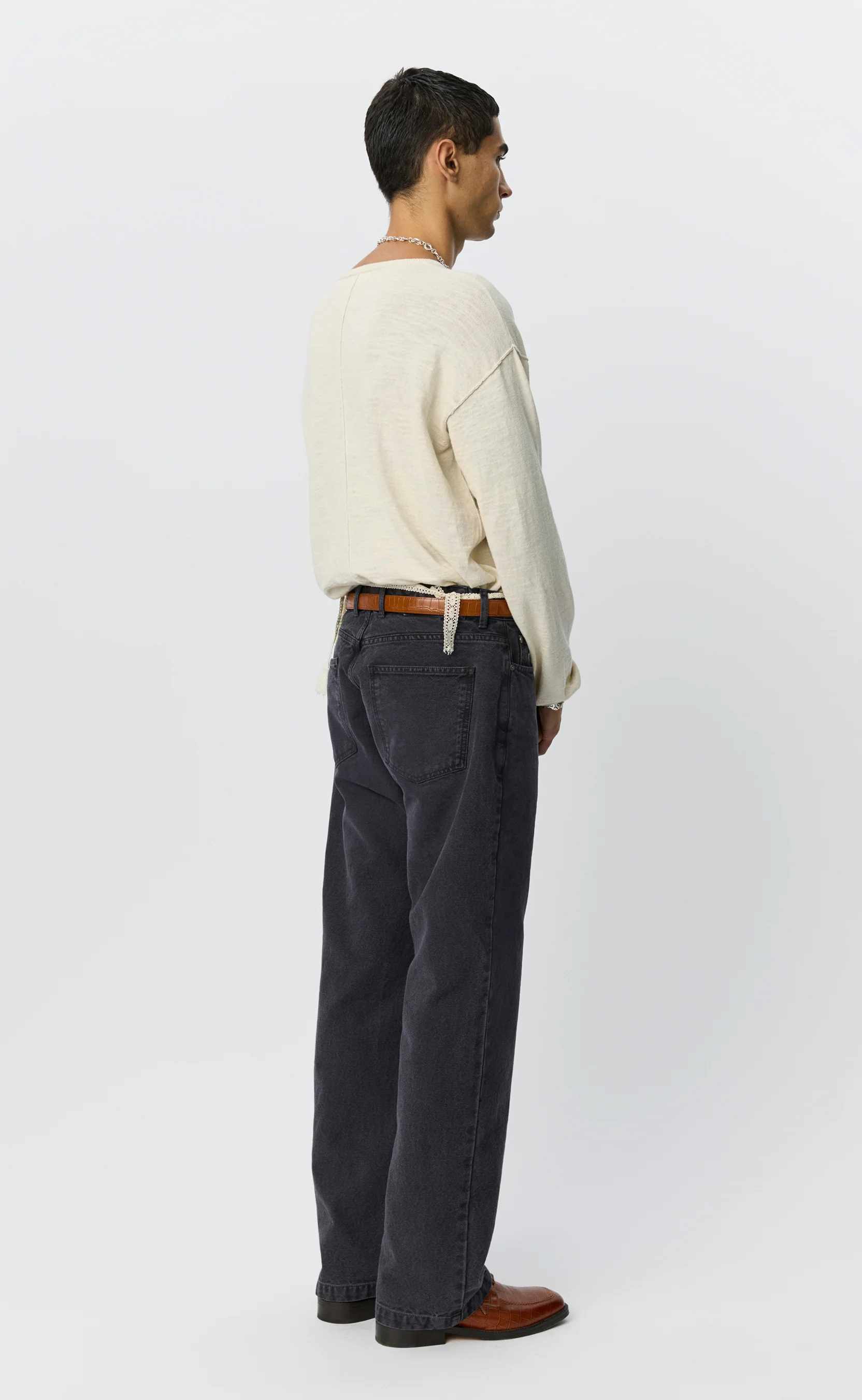 Modified Jeans - Washed Grey Canvas - Image 3