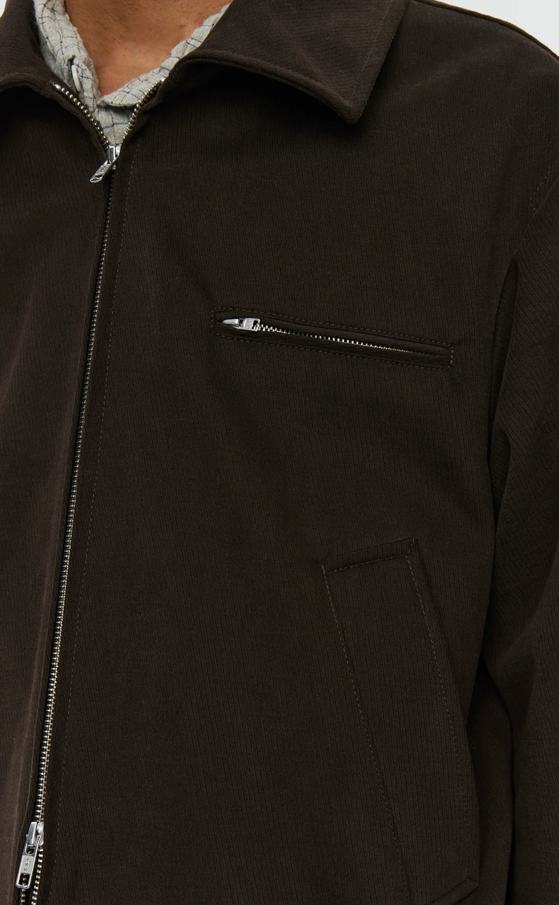 Postal Jacket - Brown Brushed Cotton Twill - Image 7