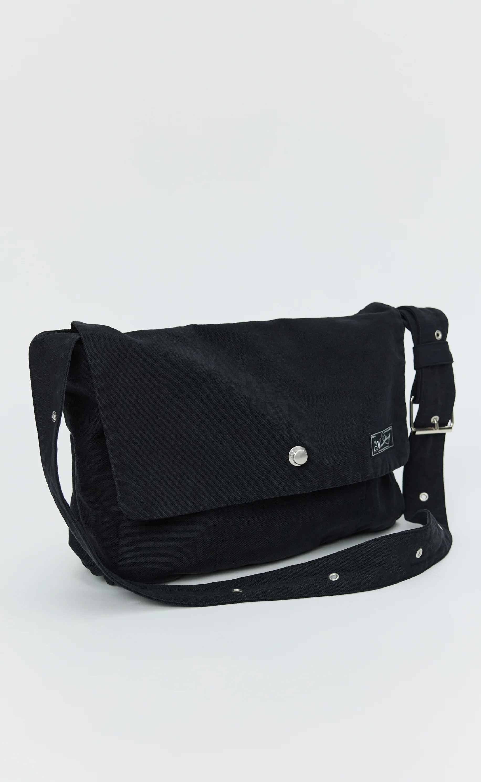 Postman Bag - Black Canvas - Image 3