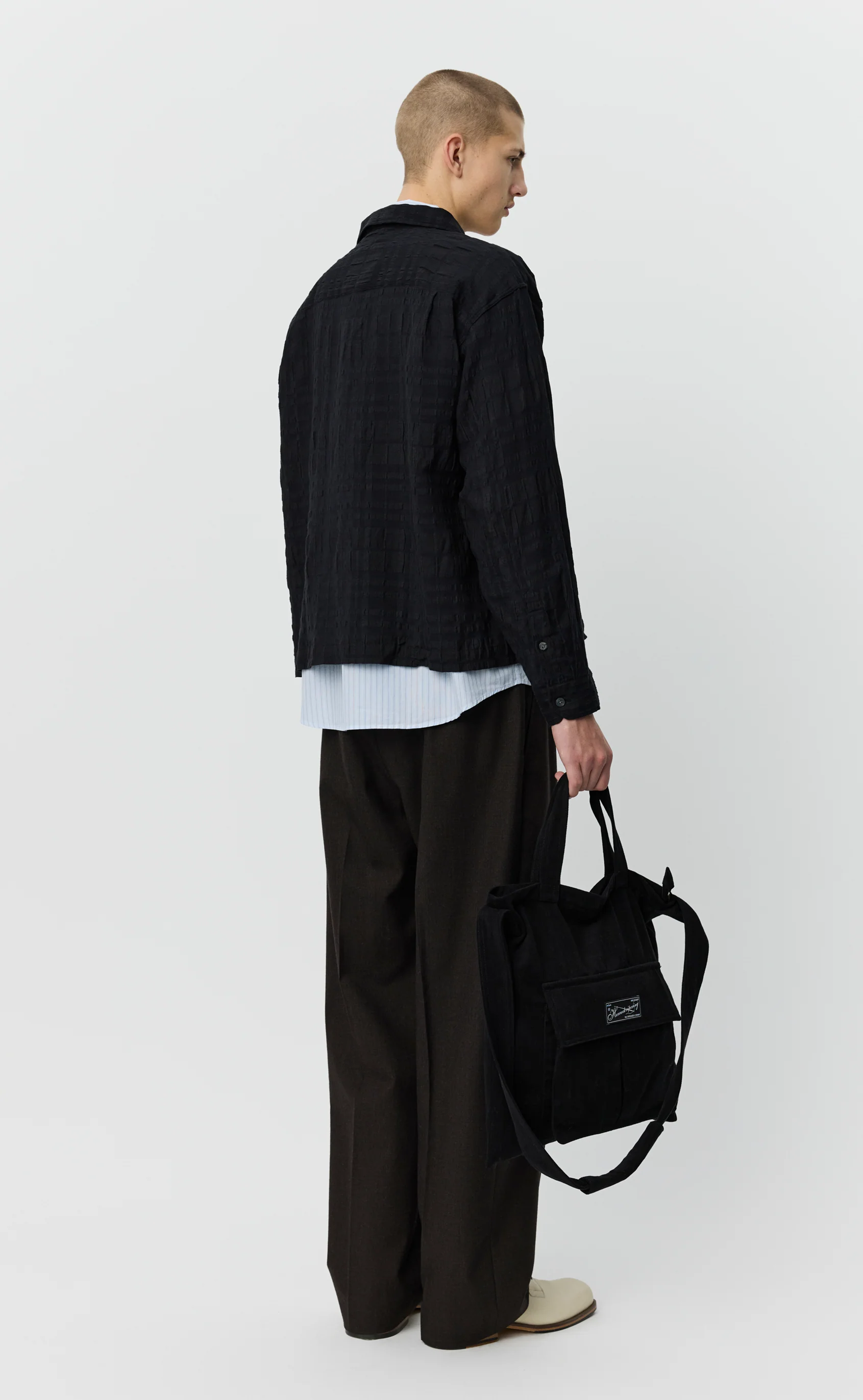 Quarter Zip Shirt - Black Structure - Image 3