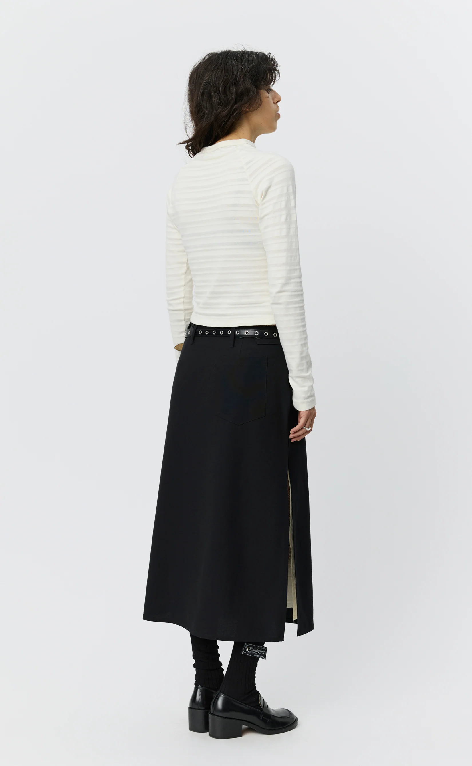 Raglan LS Tee - Off White Stripe - Image 3