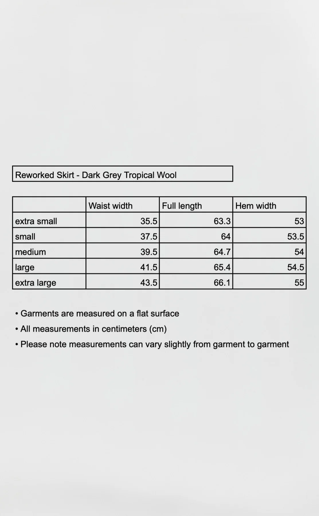 Reworked Skirt - Dark Grey Tropical Wool - Image 6