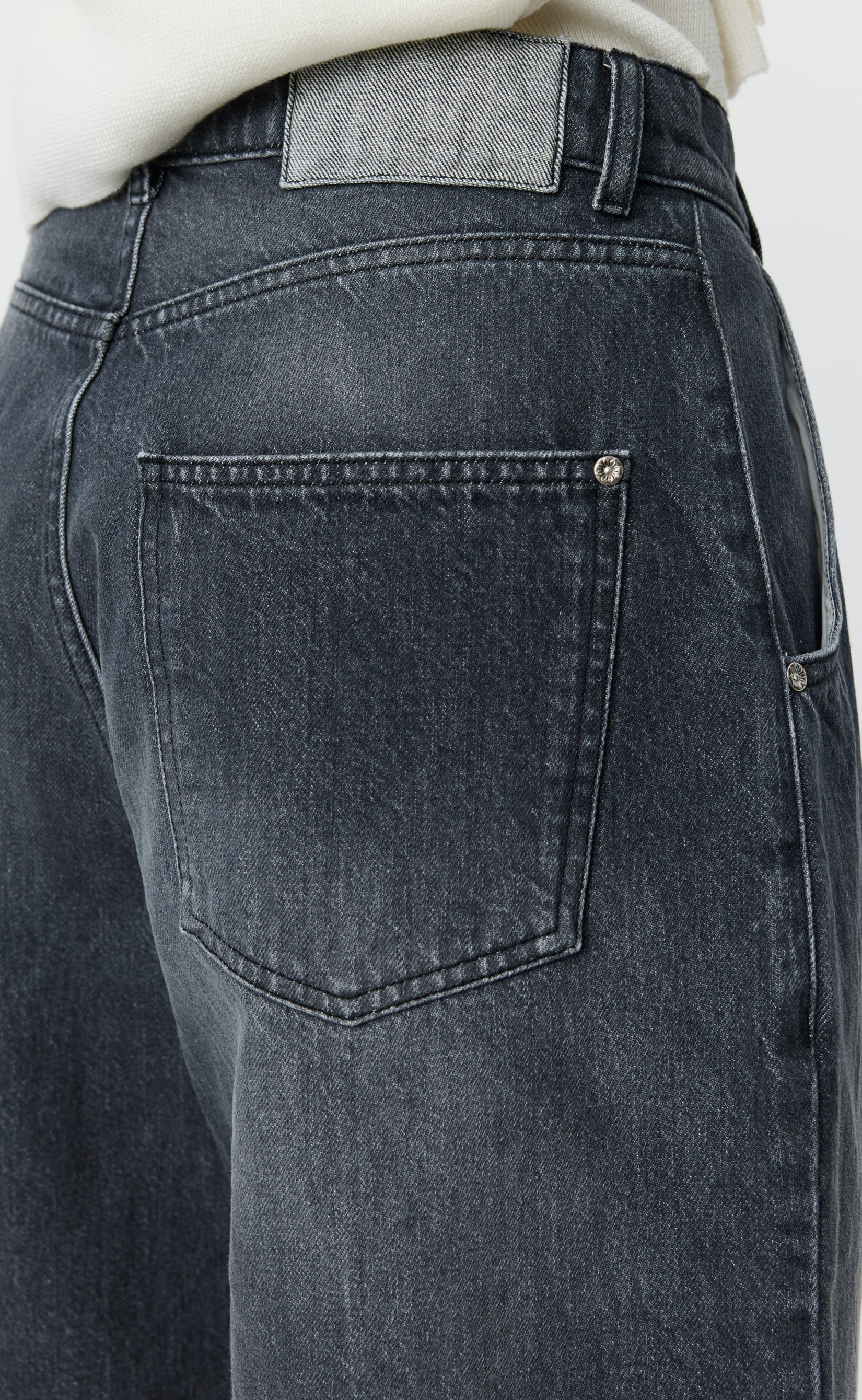 Rivet Shorts - Stonewashed Grey - Image 5