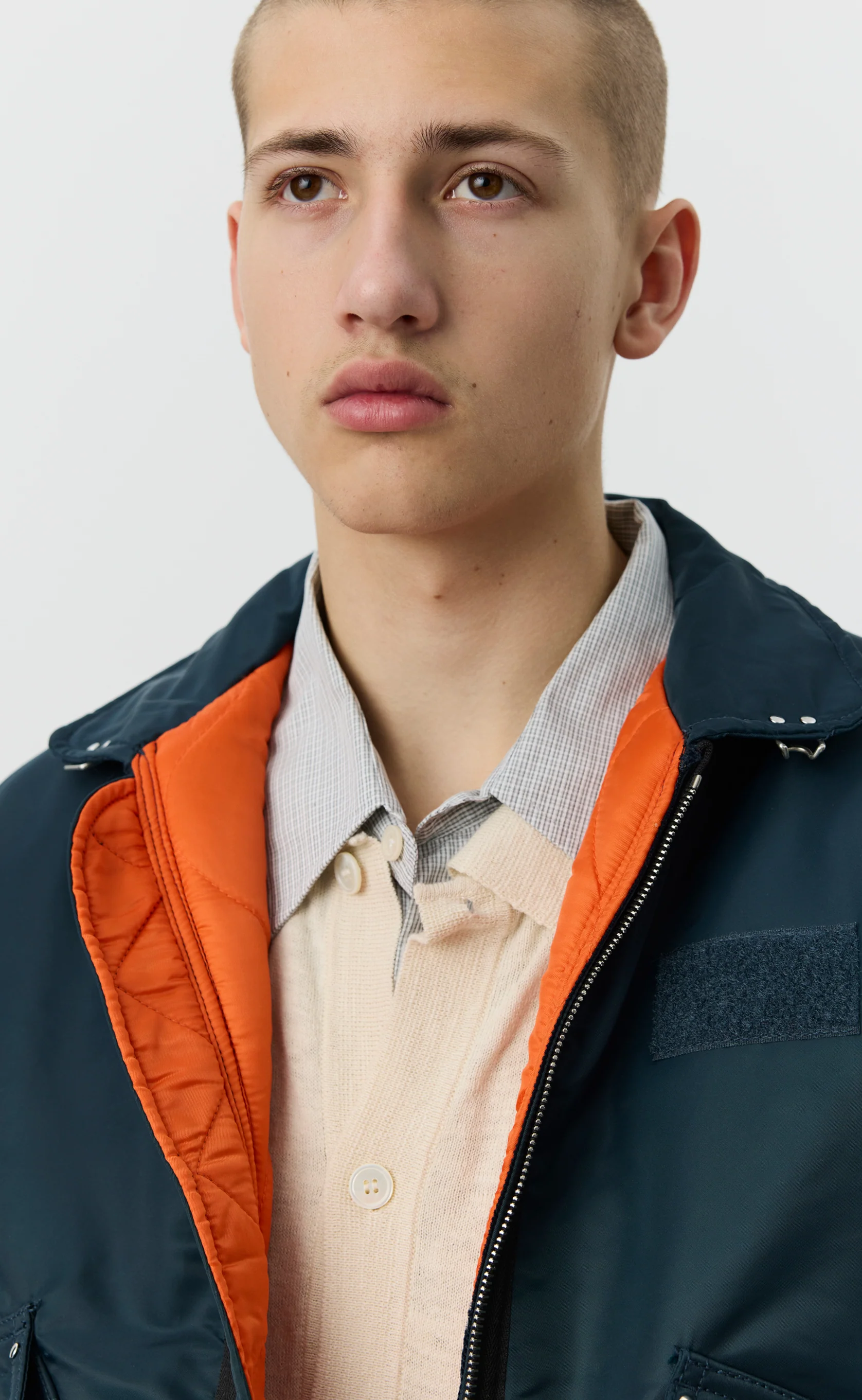 Schott CWU Bomber - Navy Recycled Nylon - Image 8