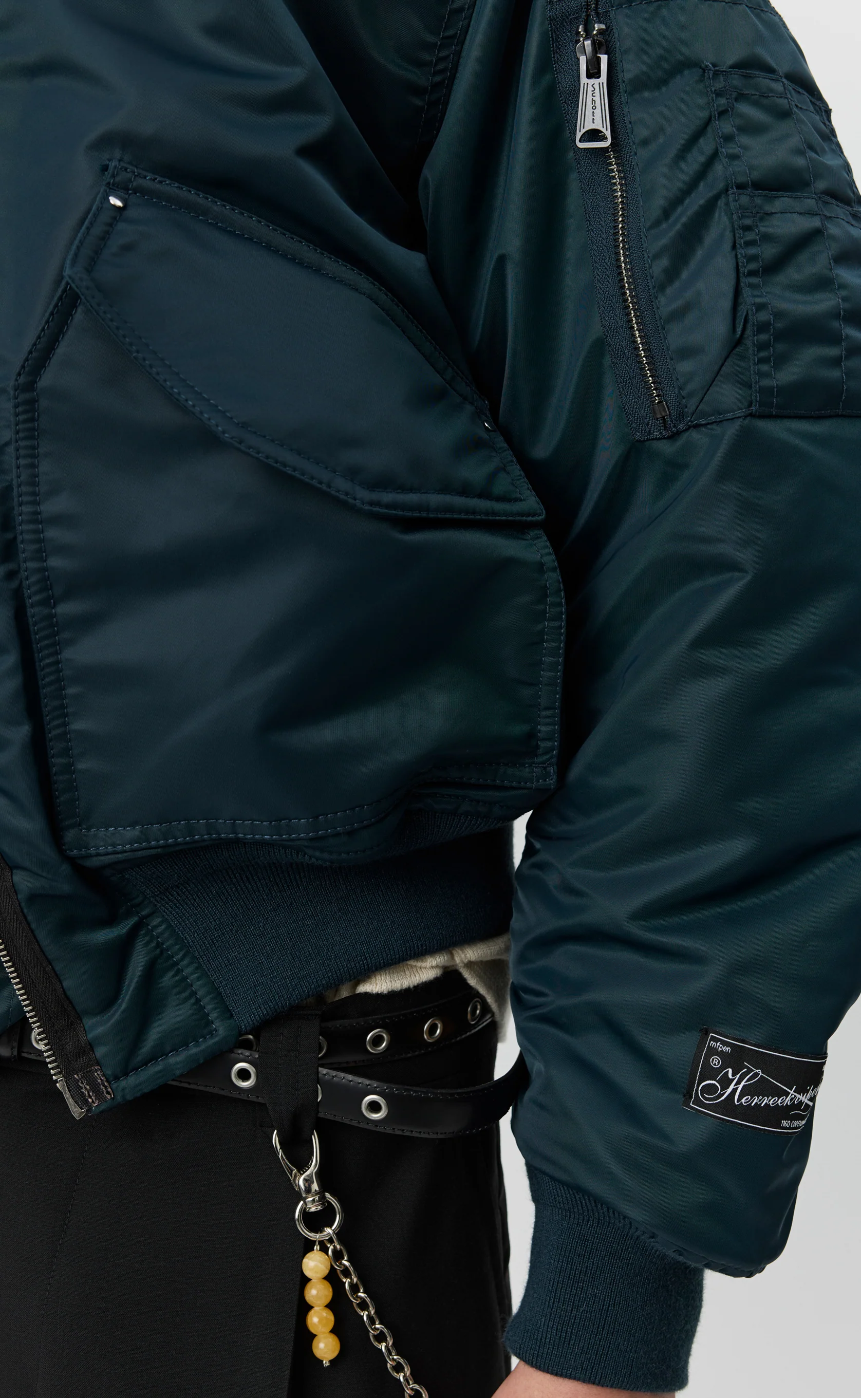 Schott CWU Bomber - Navy Recycled Nylon - Image 9
