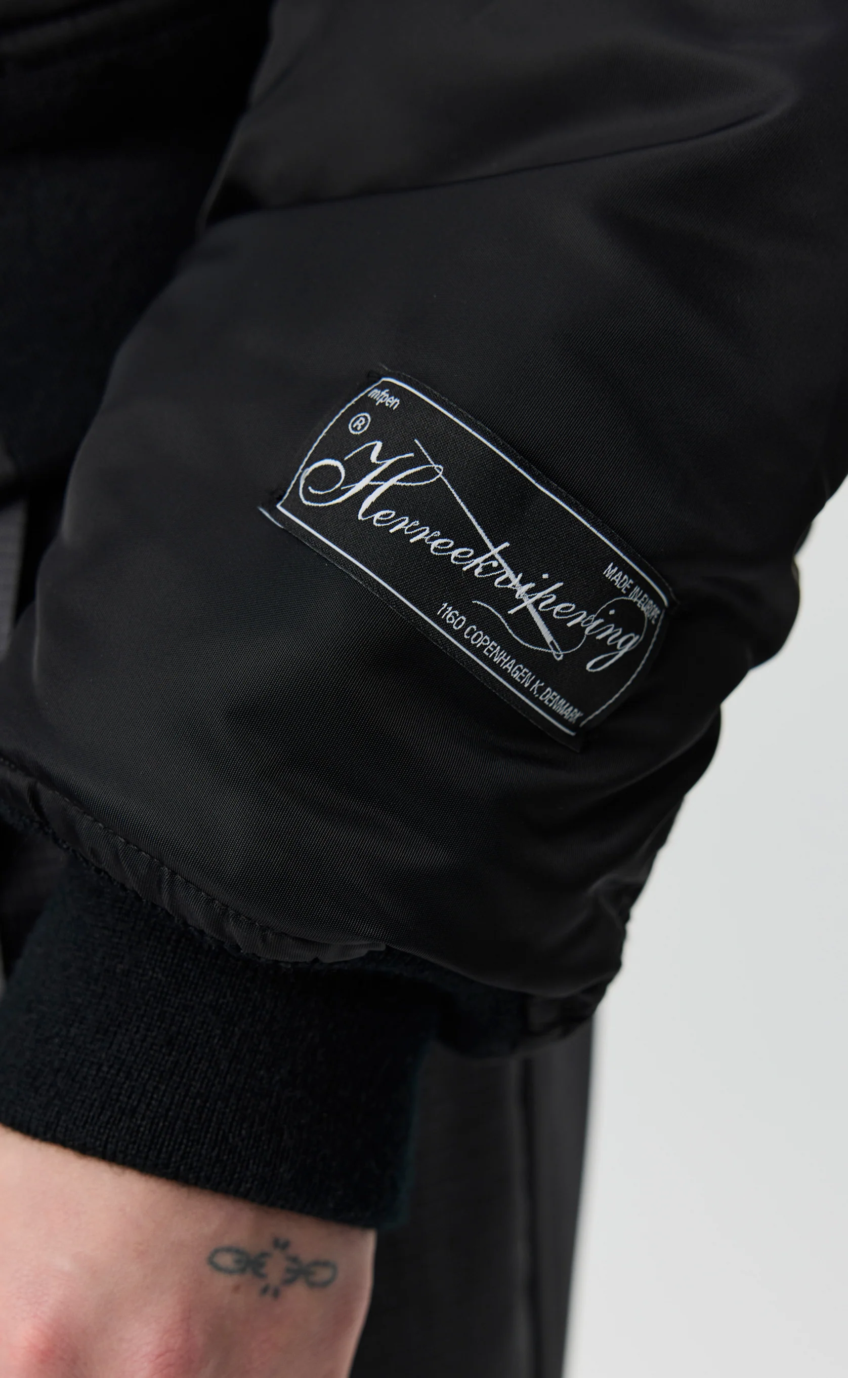 Schott CWU Bomber - Black Recycled Nylon - Image 7