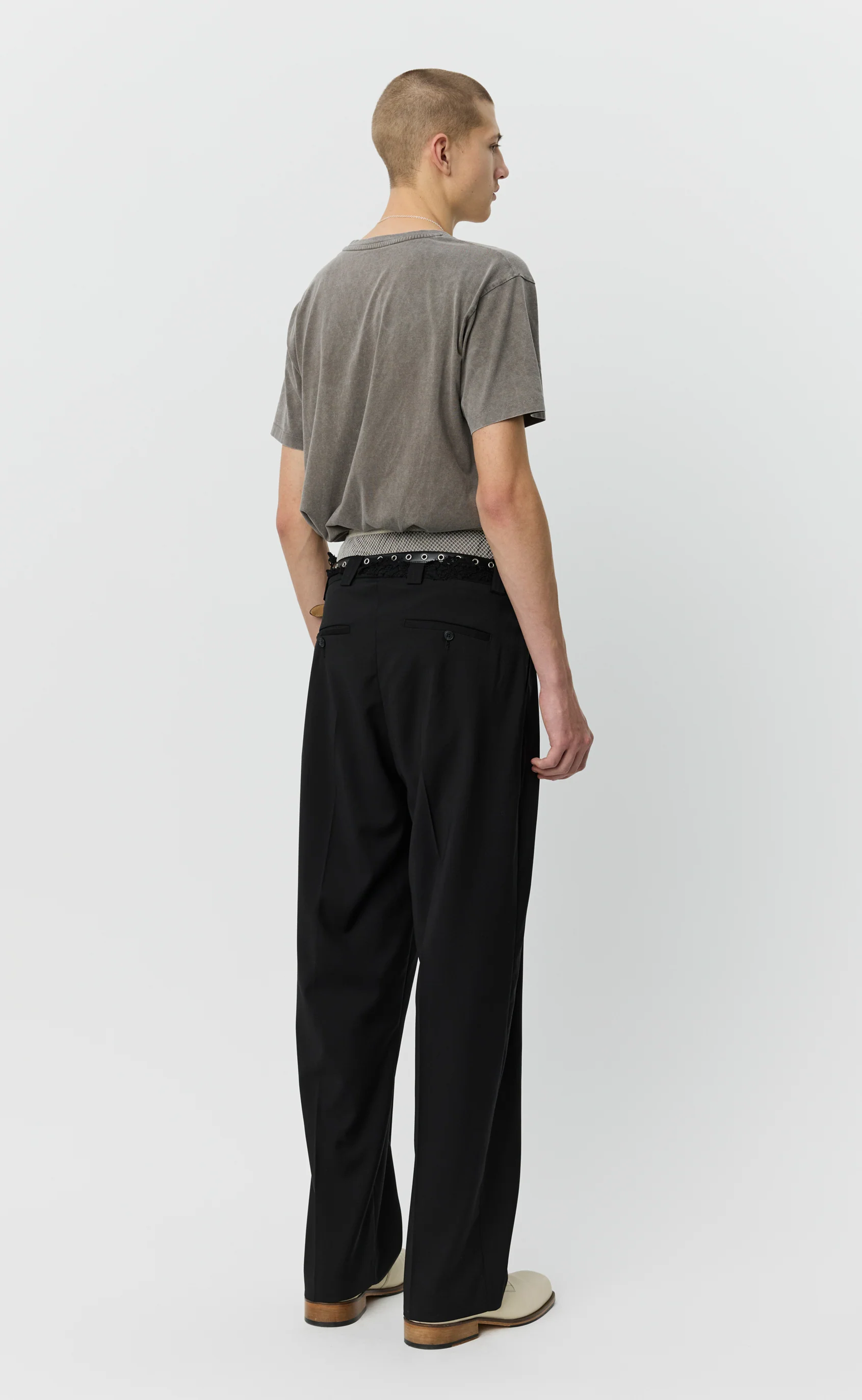 Service Trousers - Black Wool - Image 3