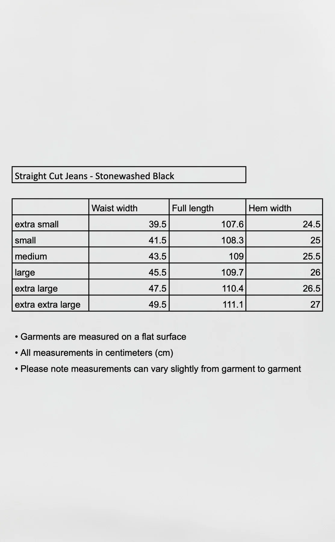Straight Cut Jeans - Stonewashed Black - Image 8