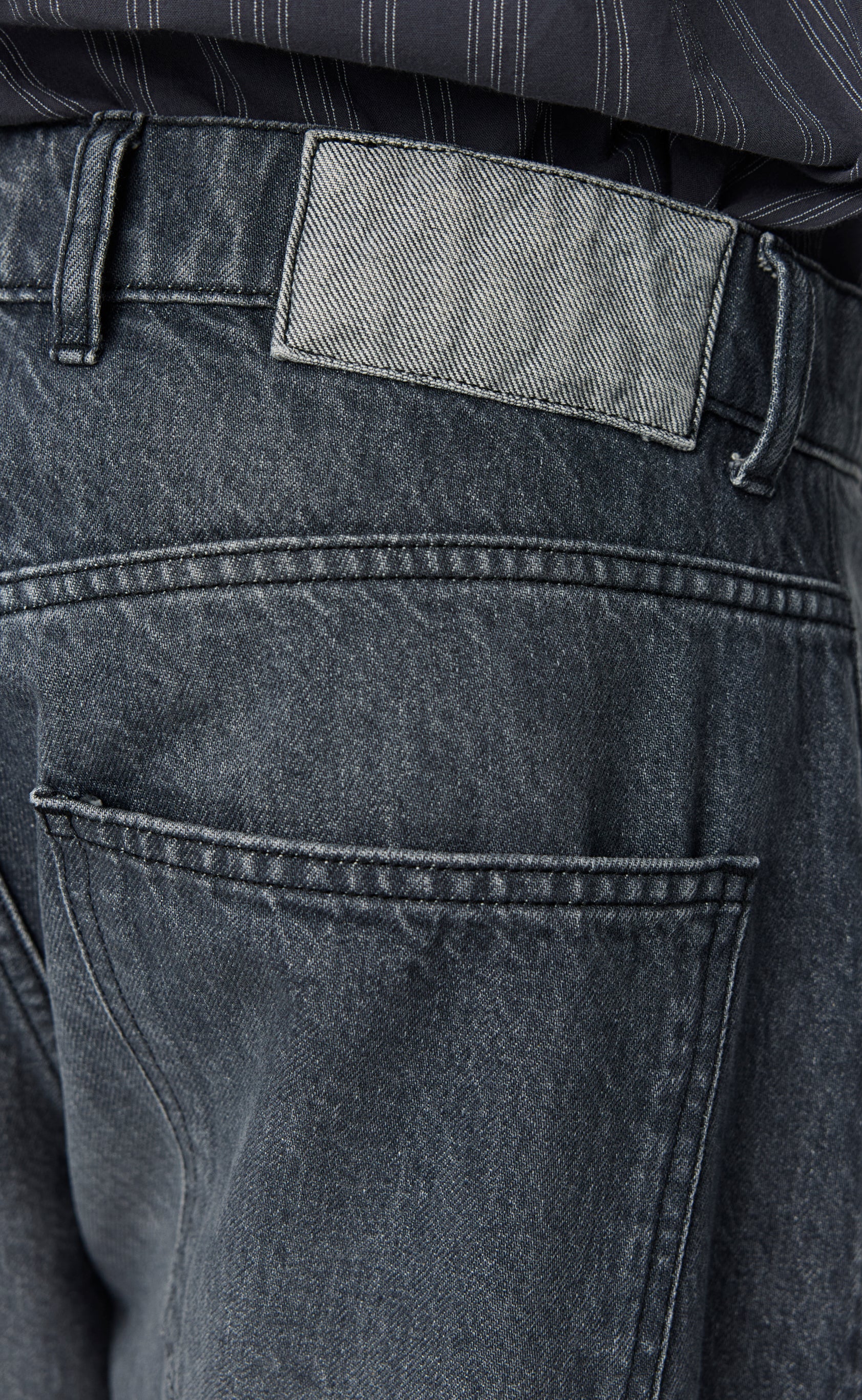 Straight Cut Jeans - Stonewashed Grey - Image 4