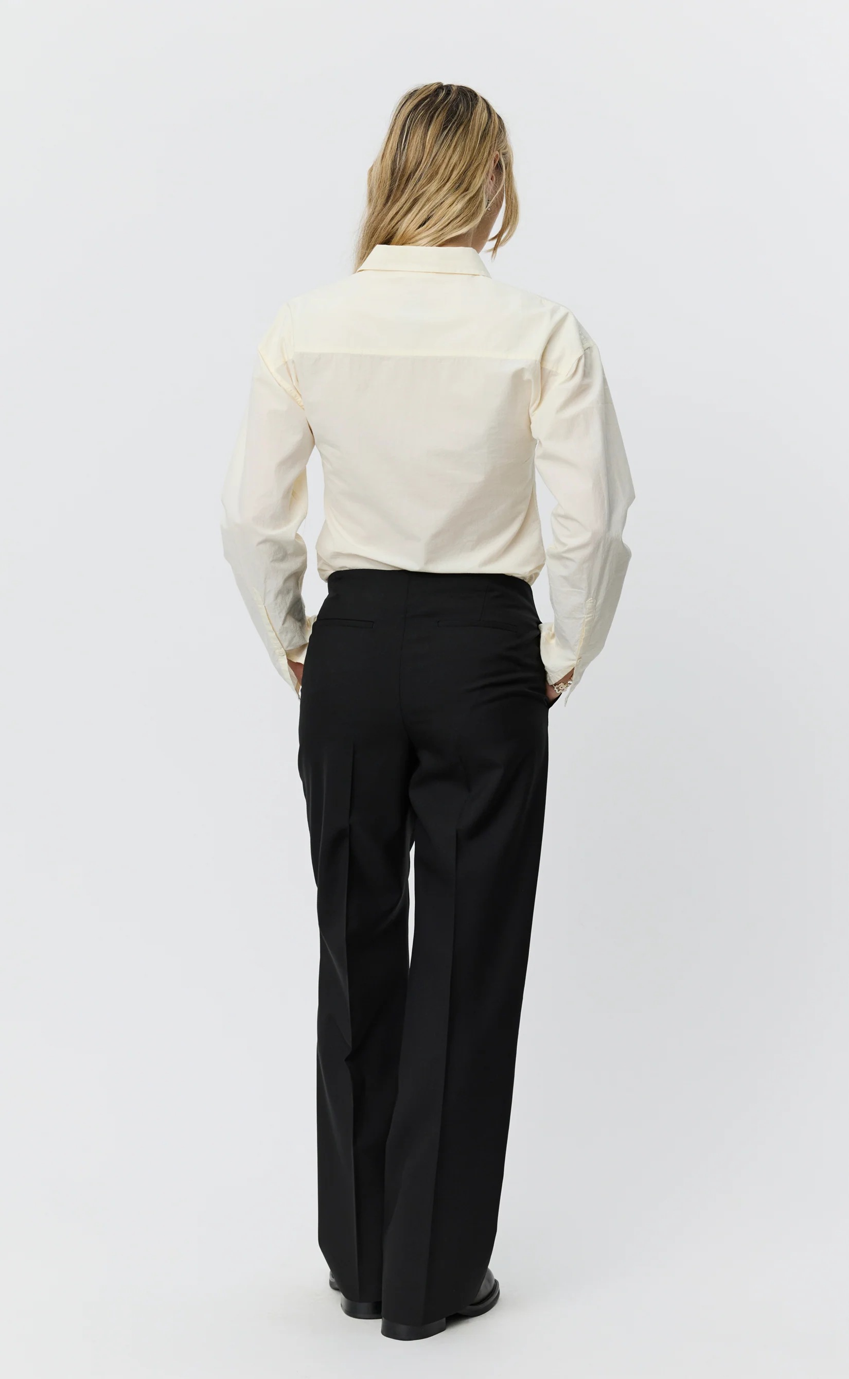 Taper Trousers - Black Tropical Wool - Image 3