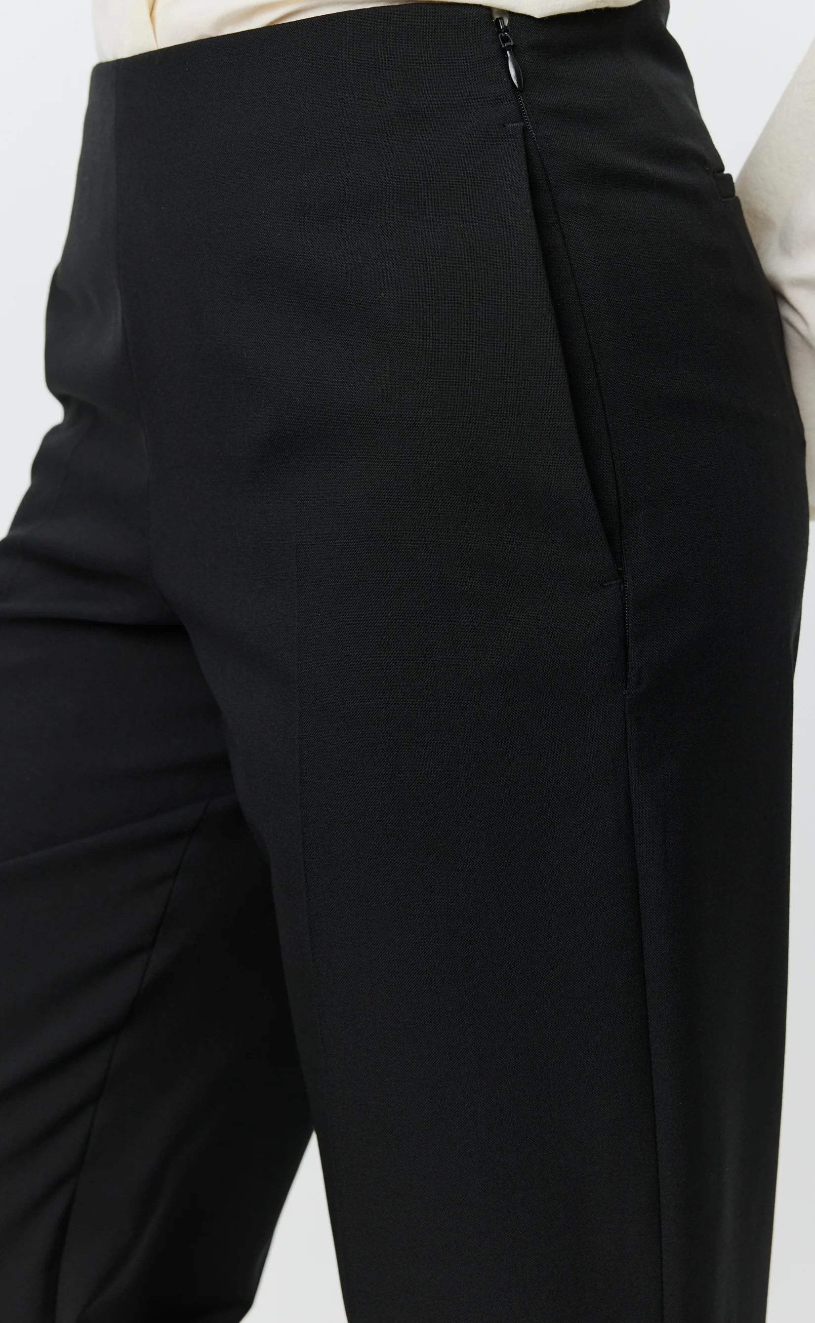 Taper Trousers - Black Tropical Wool - Image 4